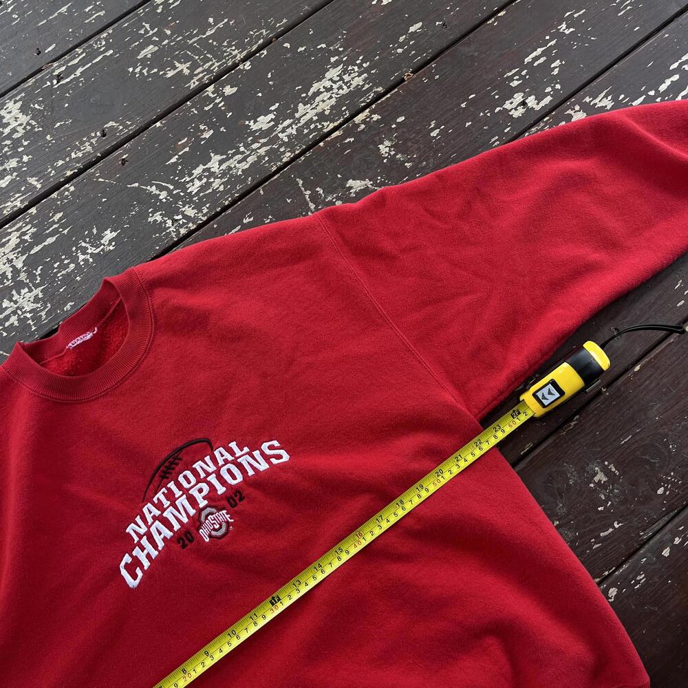 (XL) Vintage Ohio State OSU National Champions Embroidered Crewneck Sweatshirt - Picture 4 of 5